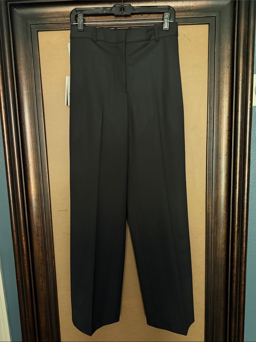 Babaton Agency Dark Charcoal High-Rise Straight Leg Trousers